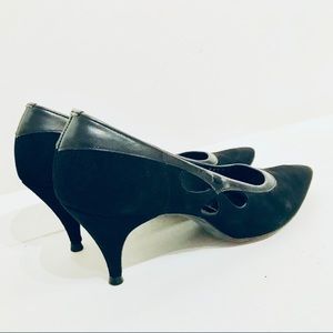 Vintage 60’s Mod Velveteen and Leather Pumps 7.5 N
